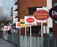 Estate agents boards