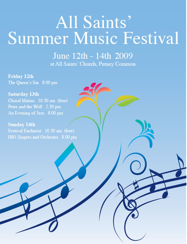 All Saints Music Festival Programme  Putney SW15