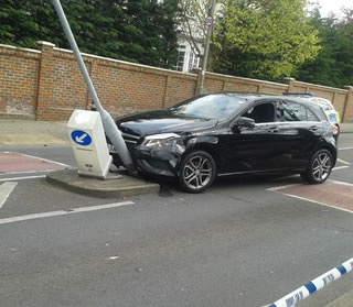 Two cars, a van and one motorbike involved