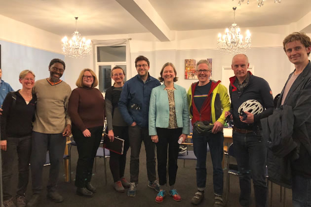 Fleur Anderson MP with some of the attendees at the active travel meeting