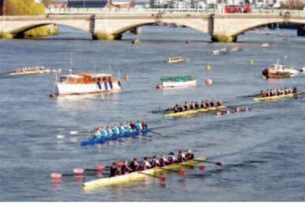 The Boat Race begins at Putney 
