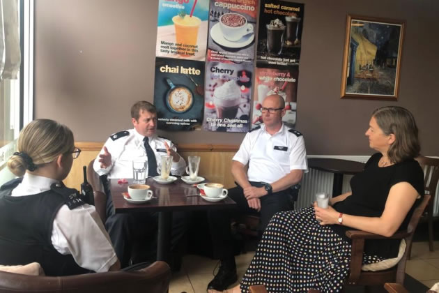 Fleur Anderson's meeting with Superintendent David Bannister, Inspector Paul James and local officers