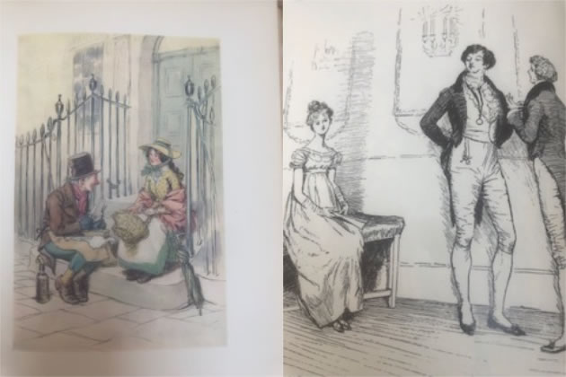 Hugh Thomson's illustrations from Dickens and Pride and Prejudice