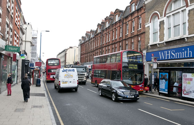 Putney High Street regularly congested