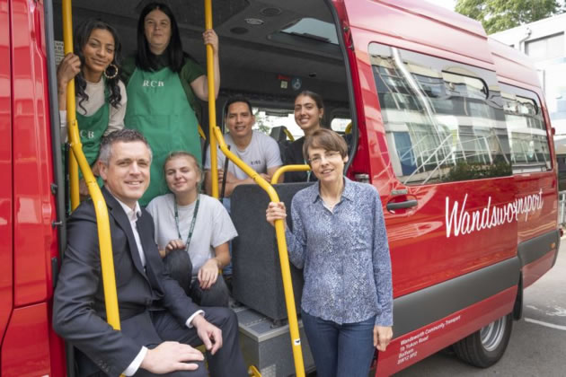 Cllr Simon Hogg (front left) at the launch of the new service 