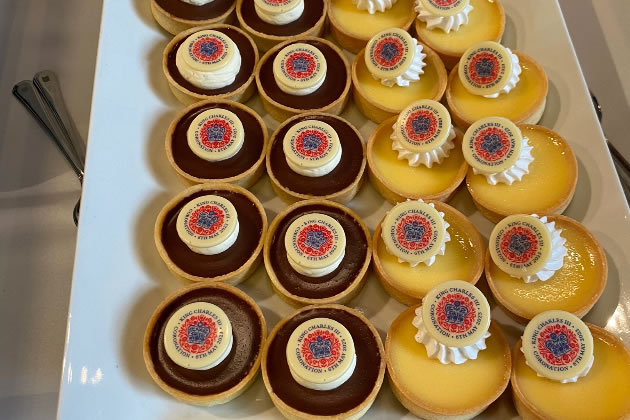 Coronation themed pastries were served at the reception