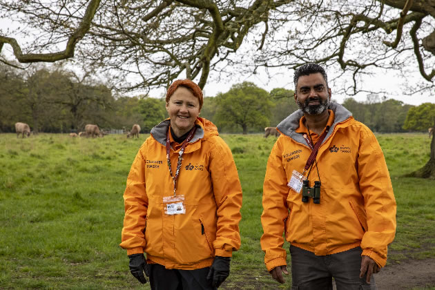 Volunteer Rangers Anne Scoggins and Jignesh Jani