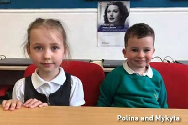 Polina and Mykyta are settling in at Riversdale Primary