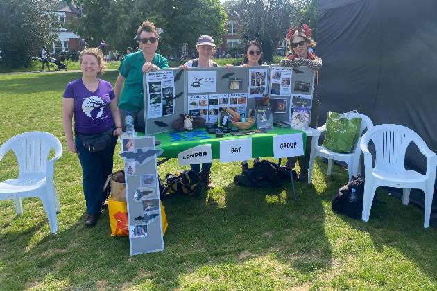 Members of the London Bat Group at its stall 