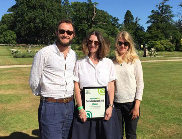 Wandle Valley Regional Park Trust CEO Sue Morgan with Kelvin Shewry and Sarah Perry 