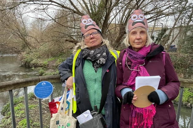 Poo hats were warn by protestors on the walk 